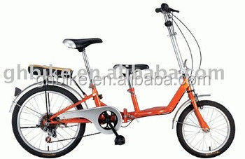 Mère et fils double vélo Vélo pliant de 20 pouces avec une jante en aluminium