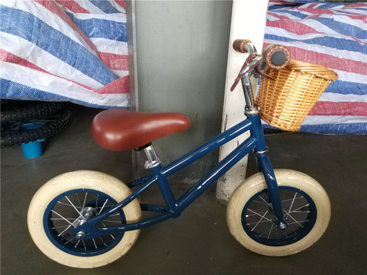 12 pouces pneu en mousse vélo d'équilibre pour enfants couleur jaune capacité de charge 70 kg panier avant