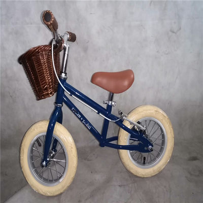 12 pouces pneu en mousse vélo d'équilibre pour enfants couleur jaune capacité de charge 70 kg panier avant