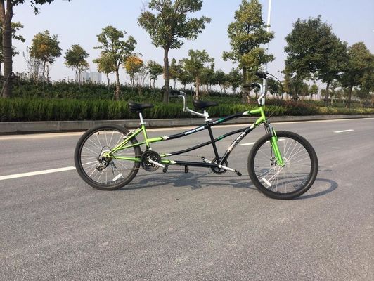 Vélo tandem à deux places en aluminium de 24 pouces pour les visites en famille