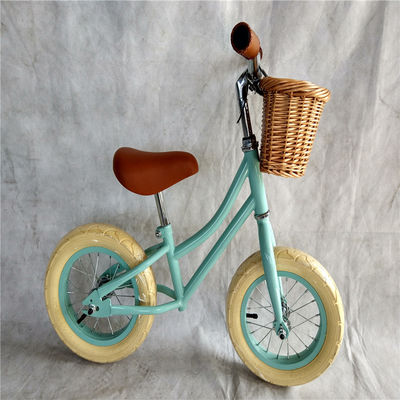 Vélo d'équilibre pour enfants de 12 pouces avec panier avant sans pédale 18 mois à 4 ans de développement