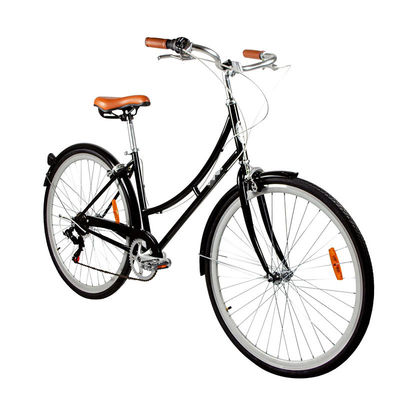 Un vélo de ville classique de 7 vitesses pour femmes avec une jante en aluminium et des pneus Kenda