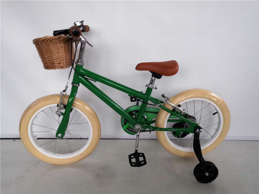 Bicicles pour enfants de 16 pouces avec roues d'entraînement à frein double V