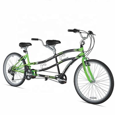 Cadre en acier CE 26 &quot; à double conducteur 21 vitesses vélo tandem pour deux personnes OEM double siège