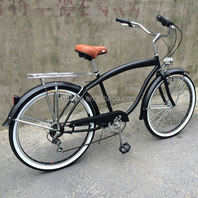Vélo de plage de 6 vitesses pour hommes confortable et durable avec un crankset de 170 mm