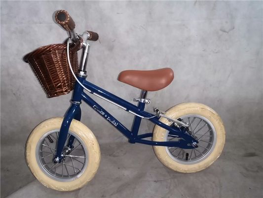 2022 Style Kids marche à vélo pour bébé avec panier avant Wicker et pneus Wanda 12 pouces