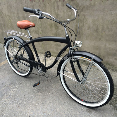 Vélo de plage de 6 vitesses pour hommes confortable et durable avec un crankset de 170 mm