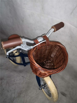 2022 Style Kids marche à vélo pour bébé avec panier avant Wicker et pneus Wanda 12 pouces