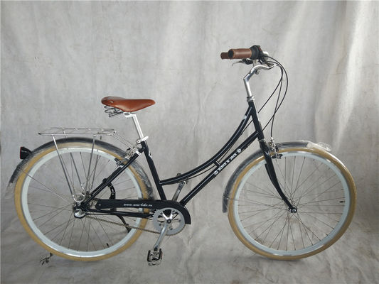 États-Unis Canada Marché 3 vitesses Couleur verte Passer à travers City Cruiser Bike pour les femmes Les dames