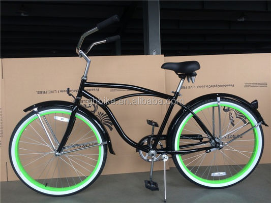 Vélin en alliage d'aluminium vert 26 pouces Schwinn Beach Cruiser vélo pour hommes Poids brut 18 kg