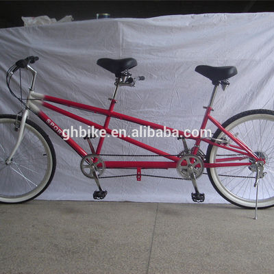 Matériau de la jante en alliage d'aluminium 26 &quot;Bicycle tandem bas pour 2 ou 3 personnes Manche en alliage