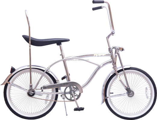 14KGS Couleur noire Sport Beach Cruiser Vélo Lowrider Vélo avec selle en cuir