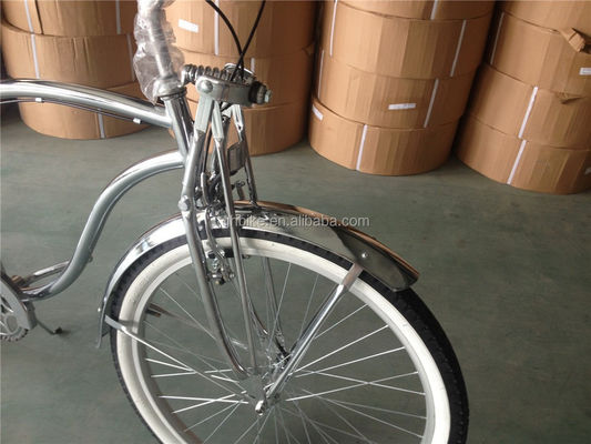 1.8m Longueur 160kg Capacité de charge 26 pouces Chrome Velocité unique Vélo de plage pour hommes