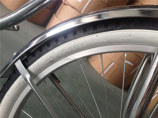 1.8m Longueur 160kg Capacité de charge 26 pouces Chrome Velocité unique Vélo de plage pour hommes