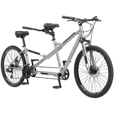 Vélo en tandem pour deux personnes 26&quot; 21s engrenages 1 vitesse 120kg capacité de charge Choix populaire