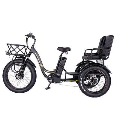 Tricycle électrique léger en aluminium 48V 750W 21AH 50KM/H pour passager adulte