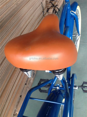 26 pouces Homme Beach Cruiser vélo avec porte-arrière et unique vitesse en acier à châssis dur
