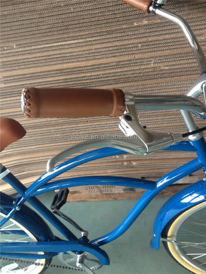 26 pouces Homme Beach Cruiser vélo avec porte-arrière et unique vitesse en acier à châssis dur