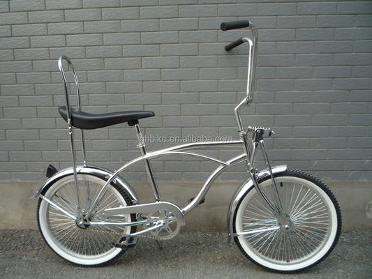 20 pouces de peinture au chrome certifiée CE lowrider vélo de plage croisière avec selle de banane