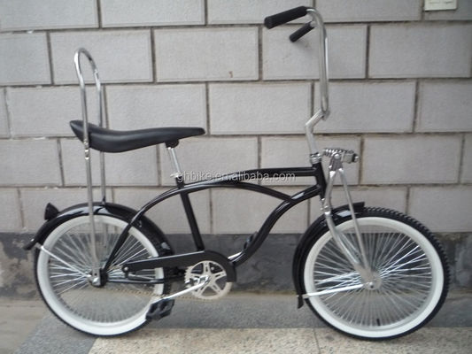 20 pouces de peinture au chrome certifiée CE lowrider vélo de plage croisière avec selle de banane