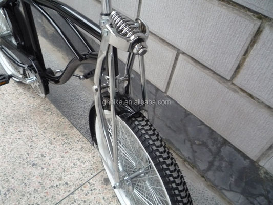 20 pouces de peinture au chrome certifiée CE lowrider vélo de plage croisière avec selle de banane