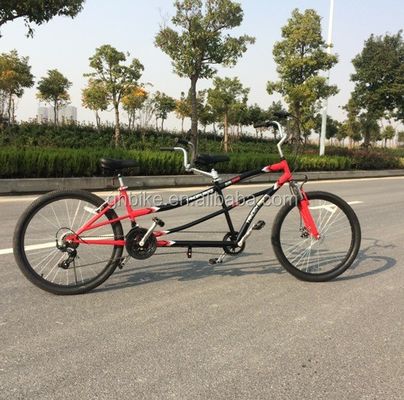 Shimano 7 vitesse vélo tandem 26 pouces vélo pliant tandem avec cadre en acier et deux sièges