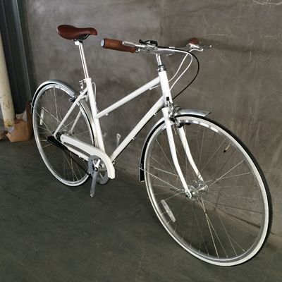Vintage CR-MO Steel 4130 Lady Women Girl Intérieur 3 vitesses Vélo de ville pour le marché européen