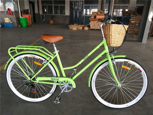 Vélo hybride vintage pour femmes de 7 roues 26 pouces cadre en alliage d'aluminium et capacité de charge 160 kg