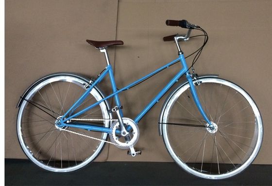 Pas de suspension 3 roues couleur argent Cromo cadre Vintage vélo pour femmes rétro Femmes vélo pour femmes