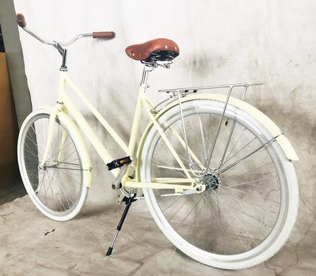 26 &quot; Lady City Bike avec Hi-Ten Steel Frame Coaster Brake Rack arrière et Options OEM / ODM