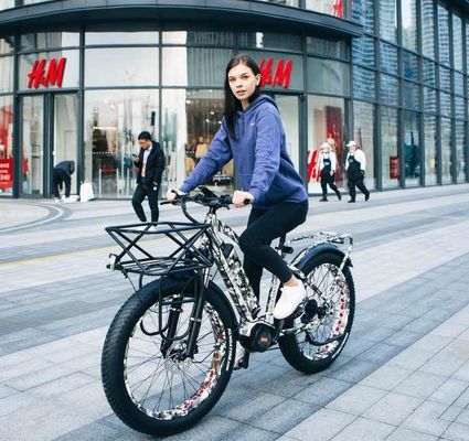 Vélo électrique à pneus gros de 48V avec moteur central Bafang de 1000W et roues Kenda 26*4.0