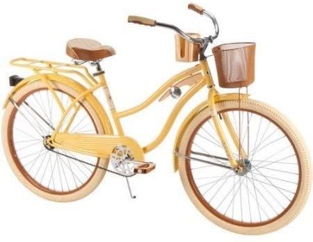 Pédal ordinaire de 26 pouces Vélo de croisière pour femmes avec jante en aluminium et couleur jaune banane