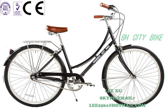1.8m longueur CE Europe OEM Logo Hi-Ten cadre en acier Vélos de ville à grande vitesse pour femmes 26 pouces
