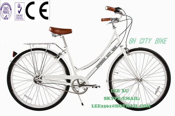 1.8m longueur CE Europe OEM Logo Hi-Ten cadre en acier Vélos de ville à grande vitesse pour femmes 26 pouces