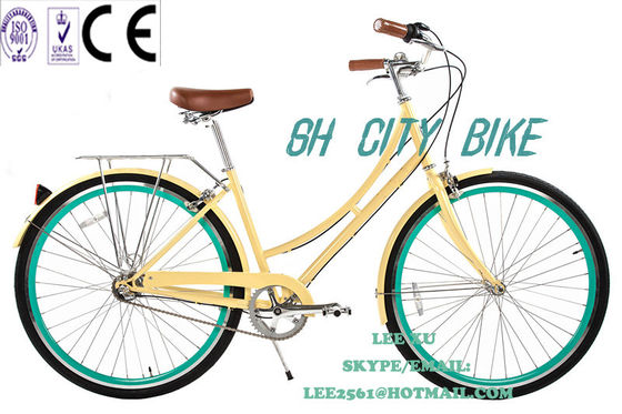 1.8m longueur CE Europe OEM Logo Hi-Ten cadre en acier Vélos de ville à grande vitesse pour femmes 26 pouces