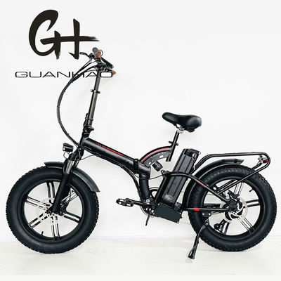 Alloy Crank 7 vitesses engrenages pneus de graisse pliant ebike avec batterie au lithium 21A et moteur 750W