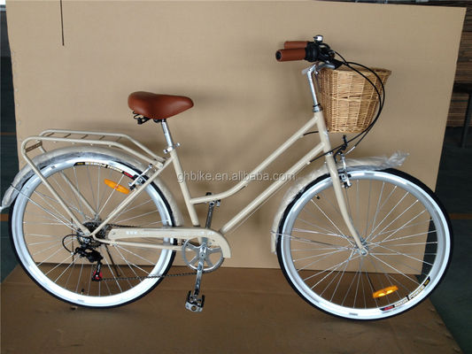 Couleur bleue 7 vitesses Vintage Lady City Cruiser Bike Femmes Vélo rétro pour la vie en ville