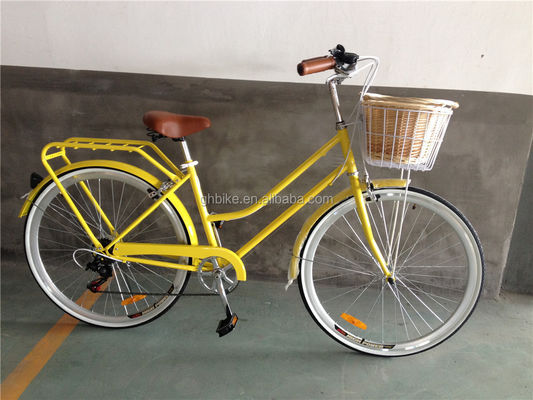 Couleur bleue 7 vitesses Vintage Lady City Cruiser Bike Femmes Vélo rétro pour la vie en ville