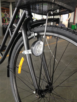 Affordable Noir Couleur Single Vitesse 26 pouces 28 pouces City Bike pour femmes avec cadre en acier