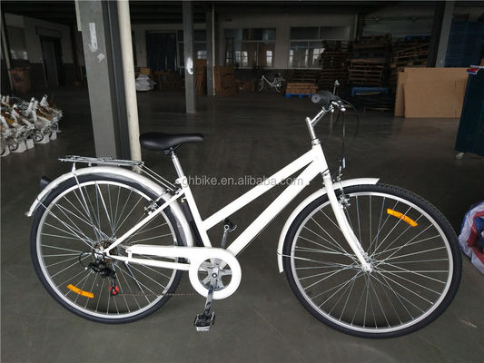 Vélo hybride adulte 700C 6 vitesses Lady City Cruiser Vélo avec poids brut de 17 kg