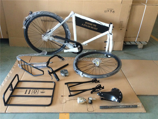 Quando Hub et jante en aluminium équipé de vélo pour homme à vitesse unique de style vintage