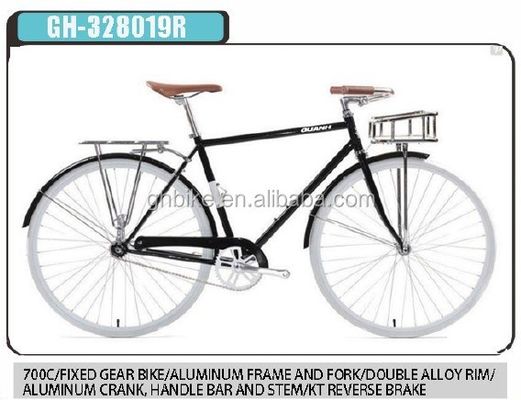 Faites une croisière sans effort à travers la ville sur ce vélo urbain à trois vitesses pour hommes avec panier