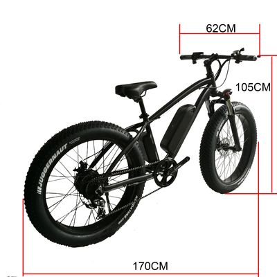 26 pouces 1000W 48V batterie au lithium 14AH pneu électrique à graisse Vélo de montagne avec 7 vitesses