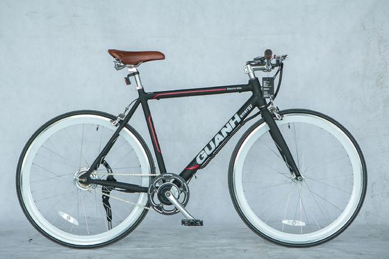 Ville 700C 25KM/H CE 36V 8AH Batterie au lithium OEM personnalisée 250W Europe Ville à vitesse unique Hommes adultes Vélo électrique à batterie cachée