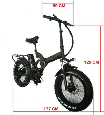48V 21AH Full Suspension 1000W 20&quot; Vélo électrique avec frein à disque et moteur à moyeu arrière