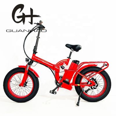 Largeur du pneu 20*4&quot; 48V 21ah Batterie au lithium 1000W Vélo pliant électrique à suspension complète