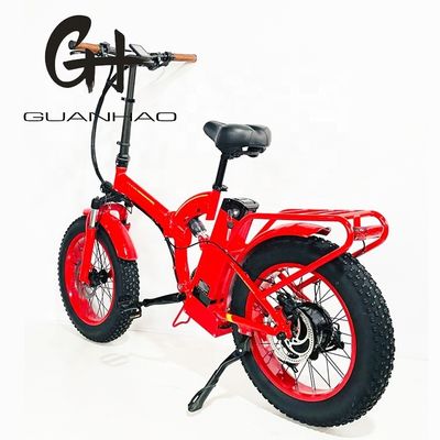 Largeur du pneu 20*4&quot; 48V 21ah Batterie au lithium 1000W Vélo pliant électrique à suspension complète