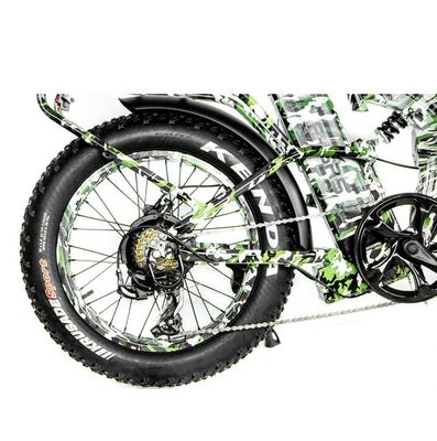 48V * 21AH 20 pouces de suspension complète Couleur de camouflage 1000W PLAYING FAT TIRE BICKET ELECTRIC avec support arrière