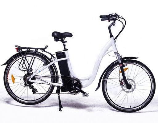 26 &quot; 48V 500W 40KM/H 10.4AH batterie au lithium femme cadre en aluminium 7 vitesses OEM personnalisé Step Thru vélo de ville électrique