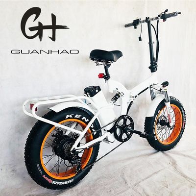 Vélo de neige électrique à suspension complète de 20 pouces avec batterie 48V 21AH et moteur arrière Bafang de 1000W